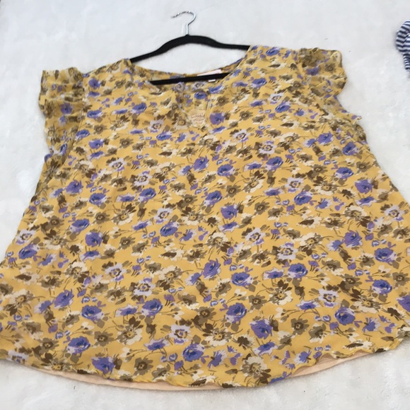 Molly & Isadora chiffon flower printed beautiful top size 2X - Picture 10 of 14